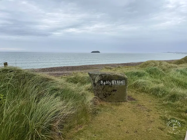A fairway and green on the Old Links, with a bunker in the foreground.