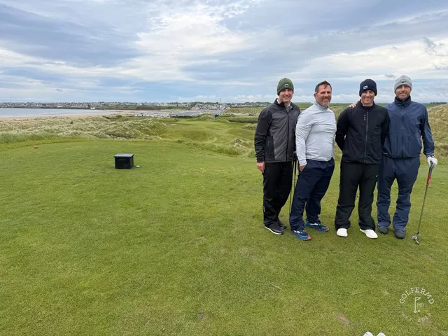 The beach and the dunes from a tee at Enniscrone.