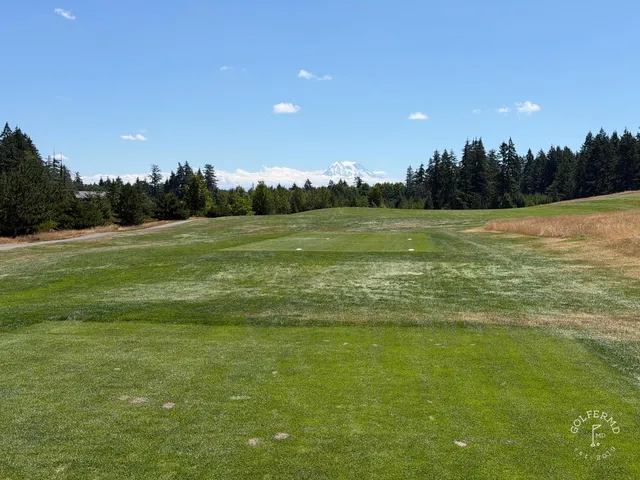A golfer putting on a green at The Home Course.