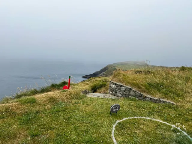 A fairway at Old Head winding along the headland.