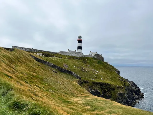 A final wide view from Old Head, with the course, the cliffs, and the Atlantic.
