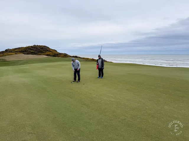 A last wide view at Old Macdonald, the links spread across the dunes toward the Pacific.