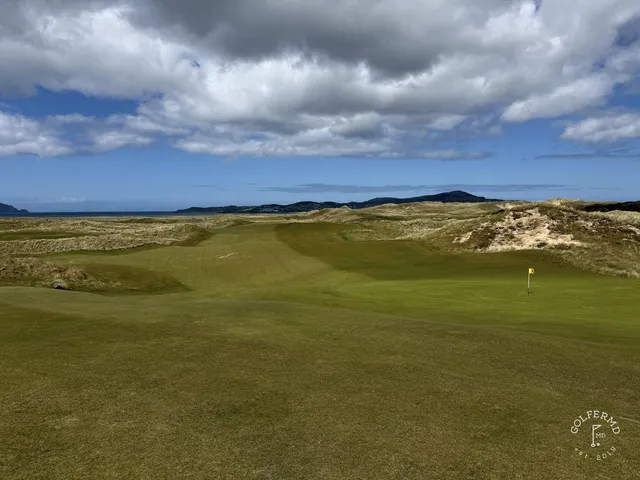 A wide view of the dunes and the water from St. Patrick's Links.