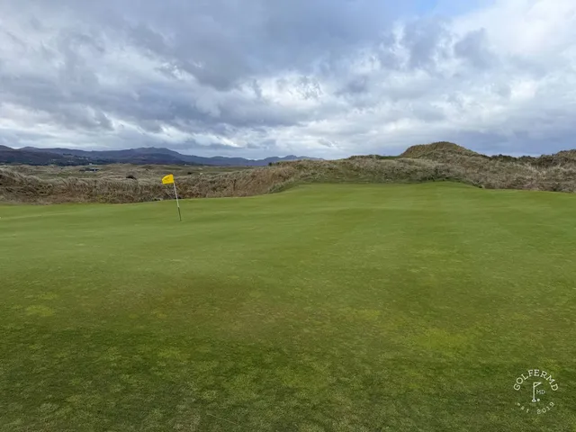 The dunes and Sheephaven Bay from a tee on St. Patrick's Links.