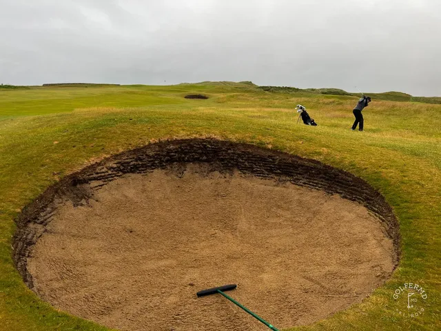 The dunes and the Atlantic from a tee at Tralee.