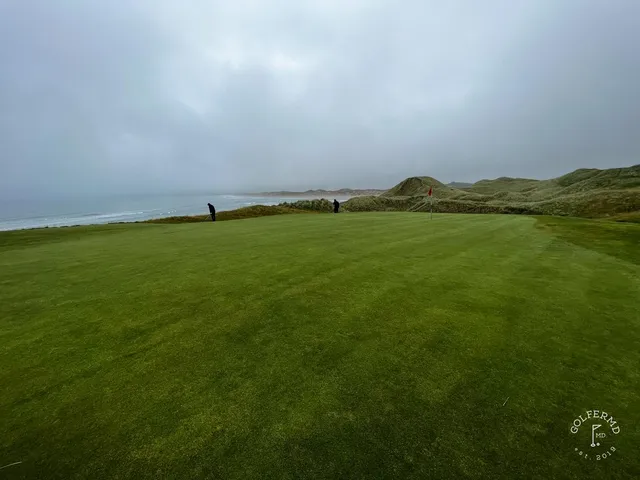 A last wide view of Tralee Golf Club, the links spread along the Kerry coast.