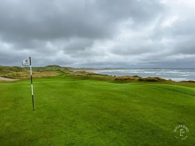 The dunes and the Atlantic from a tee at Doonbeg.