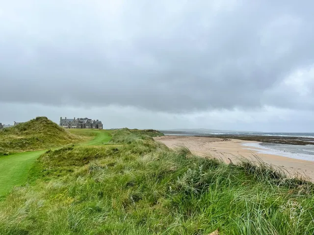 The last stretch of holes at Doonbeg, with the dunes, the beach, and the Atlantic.